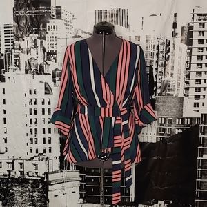 ELOQUII wrap front blouse